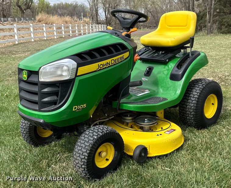 image for item EQ1280 2017 John Deere D105 Auto lawn mower