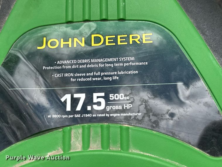 image for item EQ1280 2017 John Deere D105 Auto lawn mower