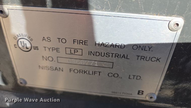 image for item EQ6852 Nissan MCO1F2A20LV  forklift