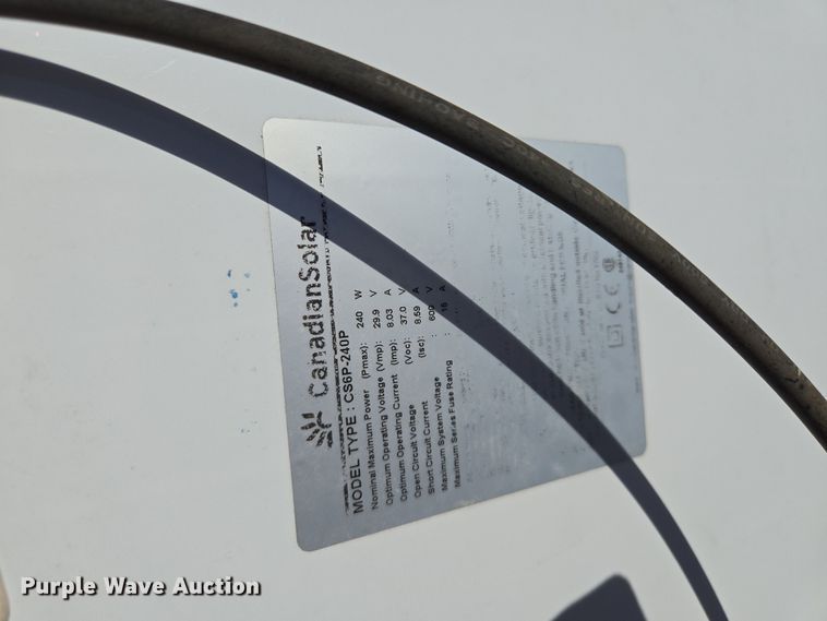 image for item EQ6951 (20) Canadian Solar CS6P-240P solar panels