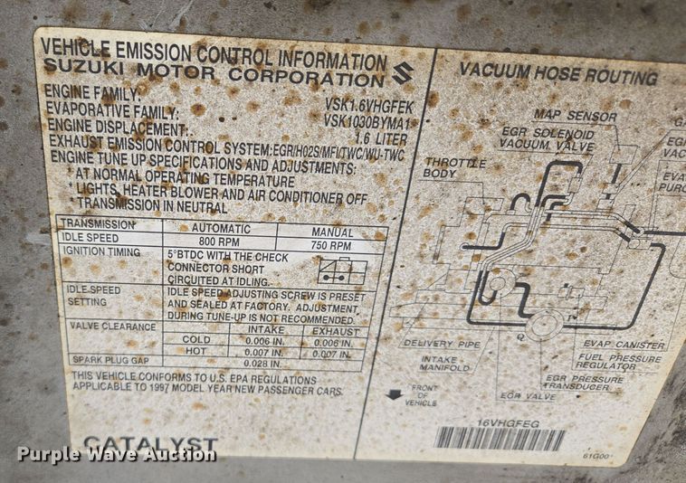 image for item EQ6987 1997 Suzuki  Esteem  