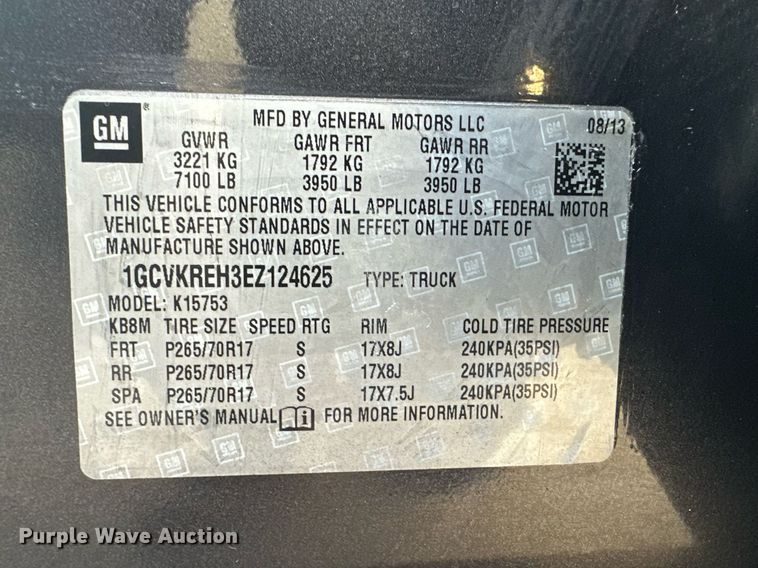 image for item ER8916 2014 Chevrolet Silverado 1500 Double Cab pickup truck