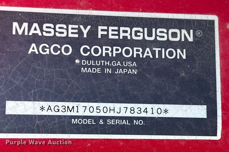 image for item ER8950 Massey Ferguson 1705 mower deck