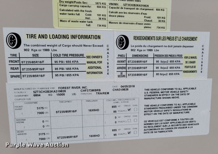 image for item NB9882 2019 Forest River Coachman Chaparral camper