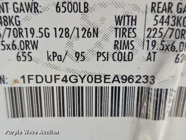 image for item ND9391 2011 Ford F450 Super Duty XL bucket truck