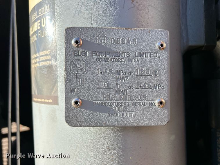 image for item ND9394 2013 ELGI E15-125 air compressor