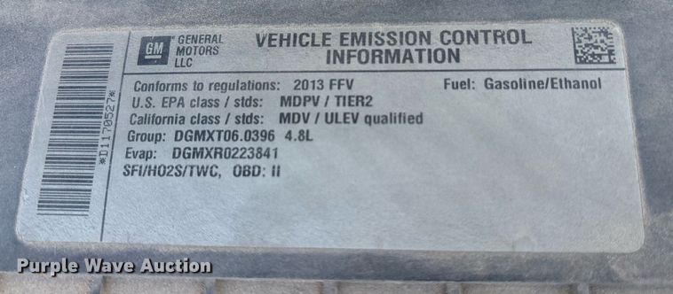 image for item OB9491 2013 Chevrolet Express 2500 van