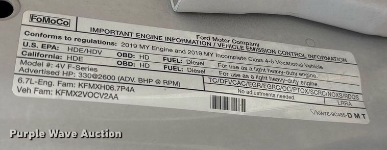 image for item OB9492 2019 Ford F550 Super Duty SuperCab utility / service truck