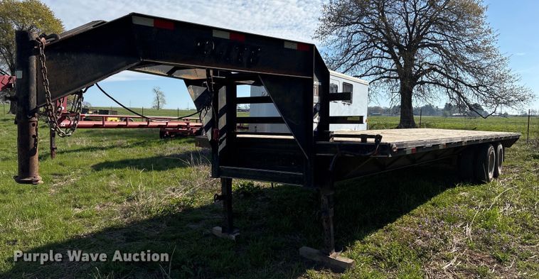 image for item OB9561 2007 Elite Trailers Gooseneck Float flatbed trailer
