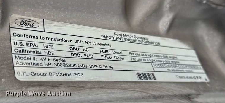 image for item DH9883 2011 Ford F450 Super Duty XL flatbed truck