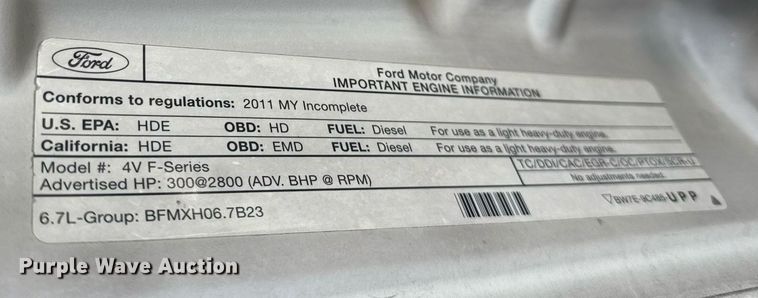 image for item DH9885 2011 Ford F450 Super Duty XL dump flatbed truck