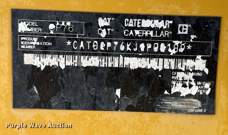 image for item DM5619 2008 Caterpillar CP76 single drum vibratory roller