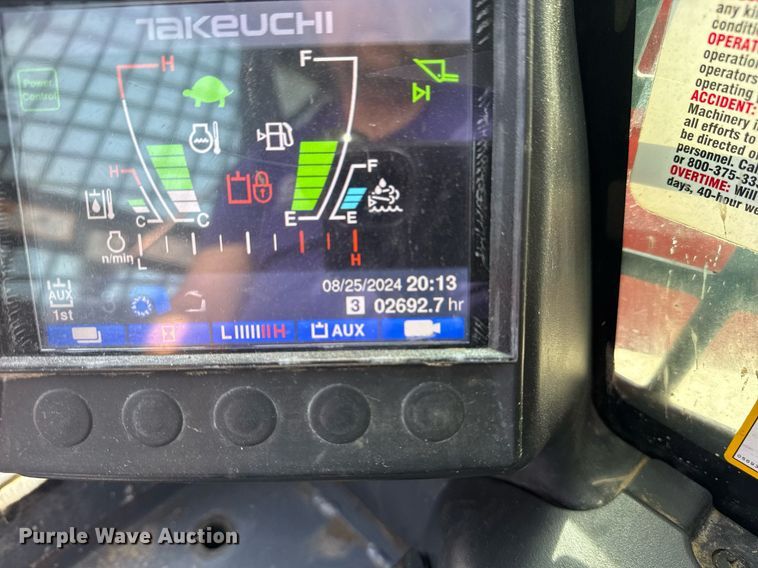 image for item DM5629 2019 Takeuchi TL12V-2 tracked skid steer loader