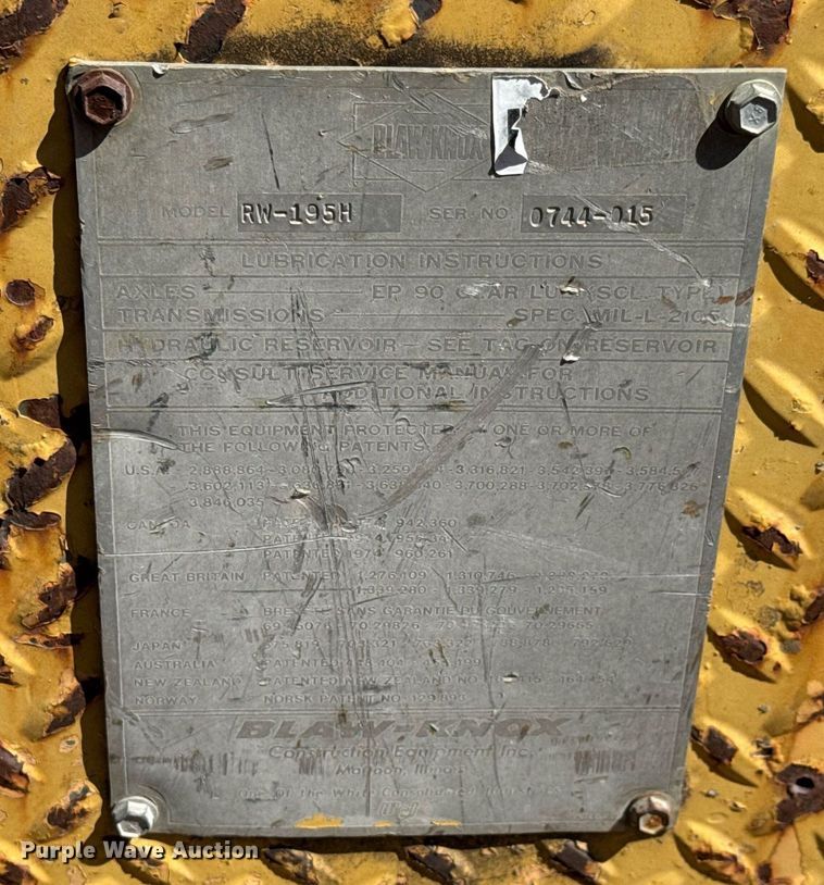 image for item DM5640 Blaw-Knox RW-195H road widener