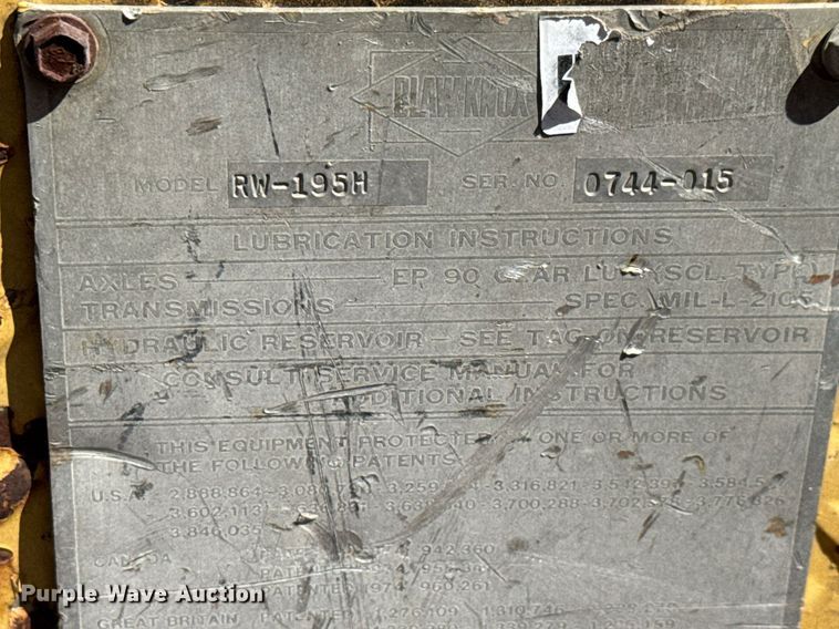 image for item DM5640 Blaw-Knox RW-195H road widener