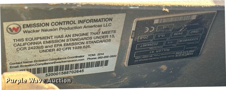 image for item DM5647 2014 Wacker Neuson RTSC2 trench compactor