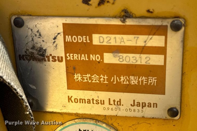 image for item DM5649 1998 Komatsu D21A-7 dozer
