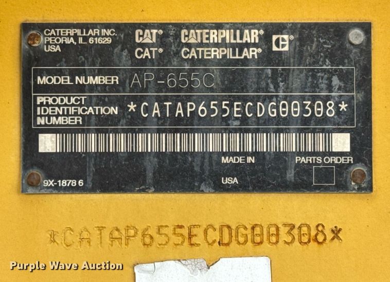 image for item DM5653 2004 Caterpillar AP-655C paver