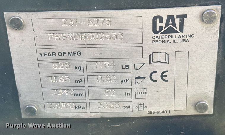 image for item DM5654 Caterpillar 231-5275 skid steer six-way blade