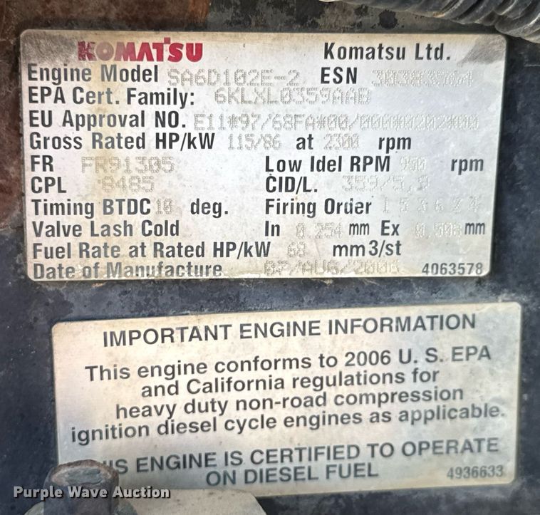 image for item DM5660 2007 Komatsu D41E-6 dozer
