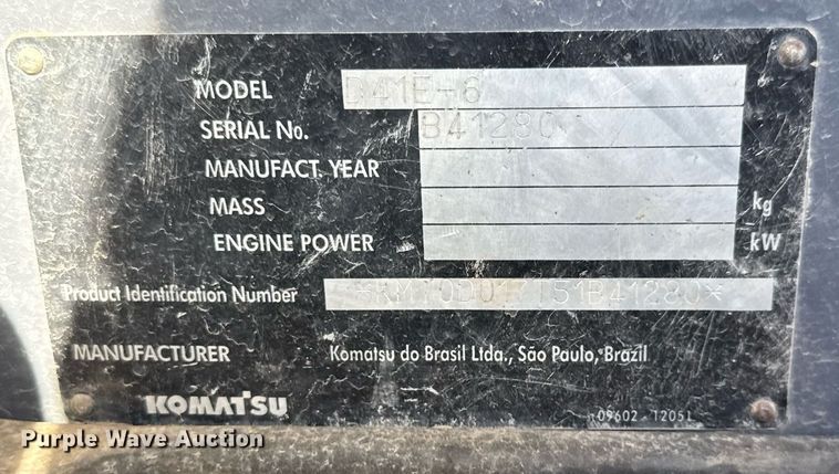 image for item DM5660 2007 Komatsu D41E-6 dozer