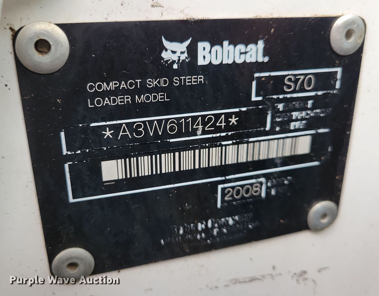 image for item DN3720 2008 Bobcat S70 skid steer loader