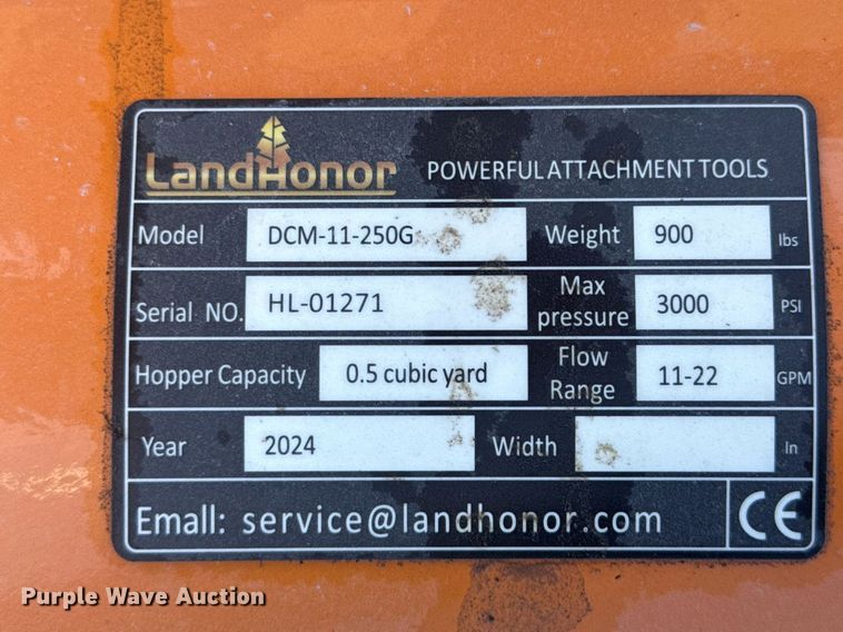 image for item DO0665 2024 LandHonor DCM-11-250G skid steer concrete mixer