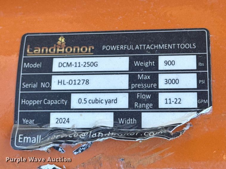 image for item DO0679 2024 LandHonor DCM-11-250G skid steer concrete mixer