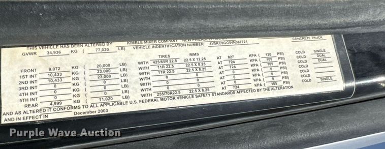 image for item DO0696 2004 Volvo VHD ready mix truck