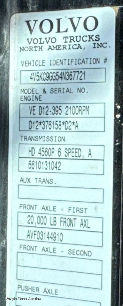 image for item DO0696 2004 Volvo VHD ready mix truck