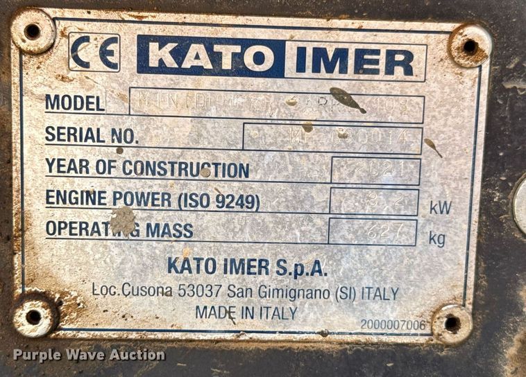 image for item DO0706 2021 Kato Imer Carry 108HF concrete buggy