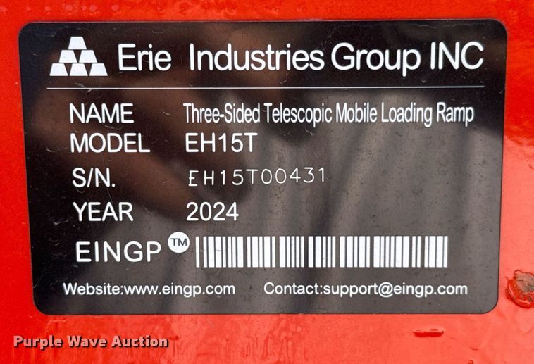image for item DO0715 2024 Erie Industries Group EH15T portable loading dock
