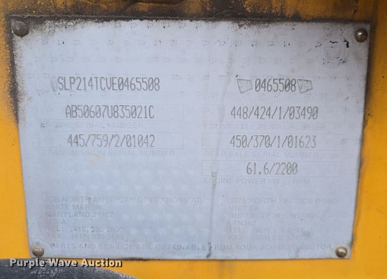 image for item DO7863 1997 JCB 214 Series 3 backhoe