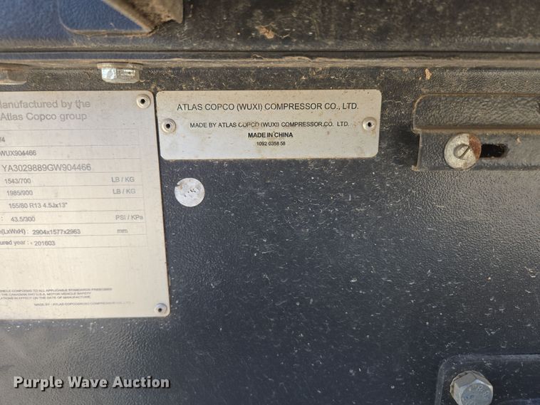 image for item DP6218 2016 Atlas Copco V4 light plant