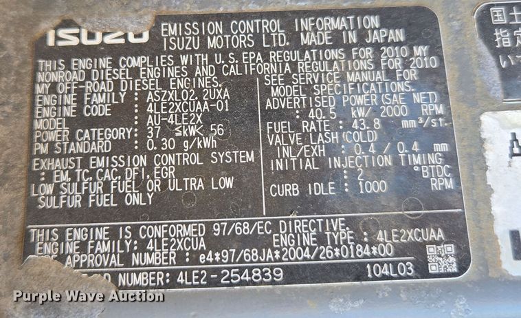 image for item DP6232 2010 John Deere 85D mini excavator