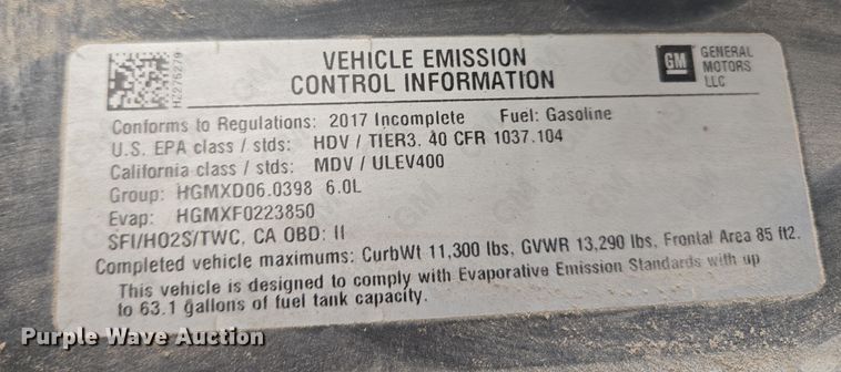 image for item DP6239 2017 Chevrolet Silverado 3500HD bucket truck