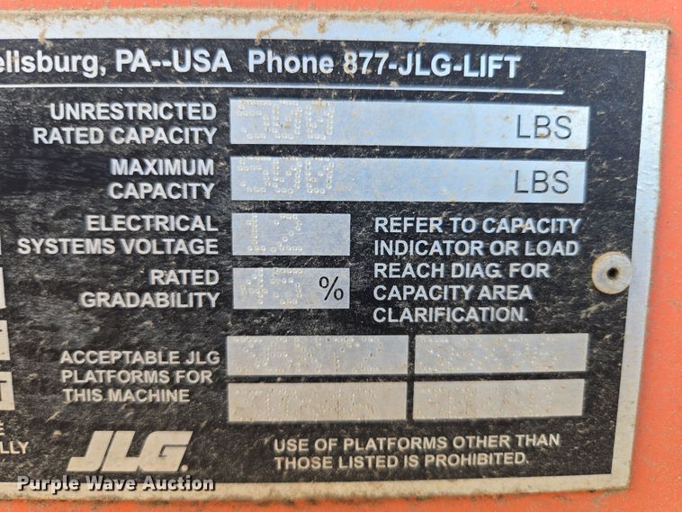 image for item DP6241 2008 JLG 600AJ boom lift