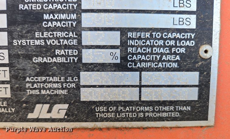 image for item DP6241 2008 JLG 600AJ boom lift