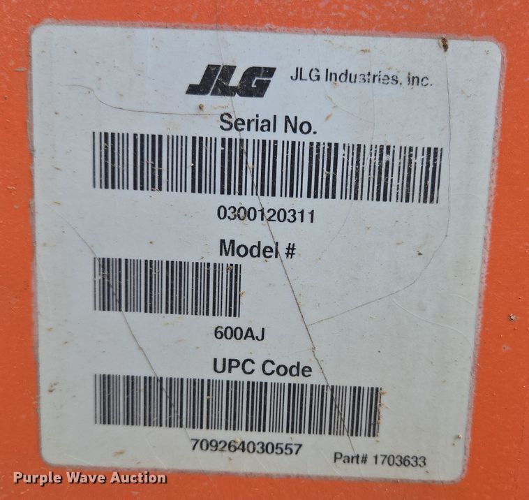 image for item DP6241 2008 JLG 600AJ boom lift