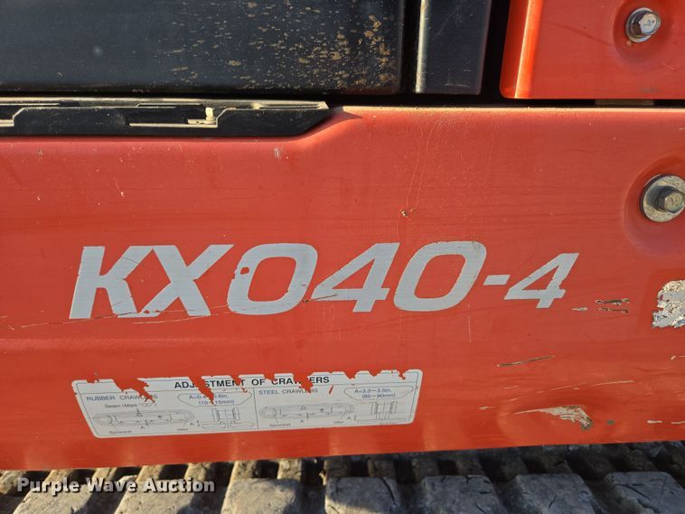 image for item DP6250 2015 Kubota KX040-4 mini excavator