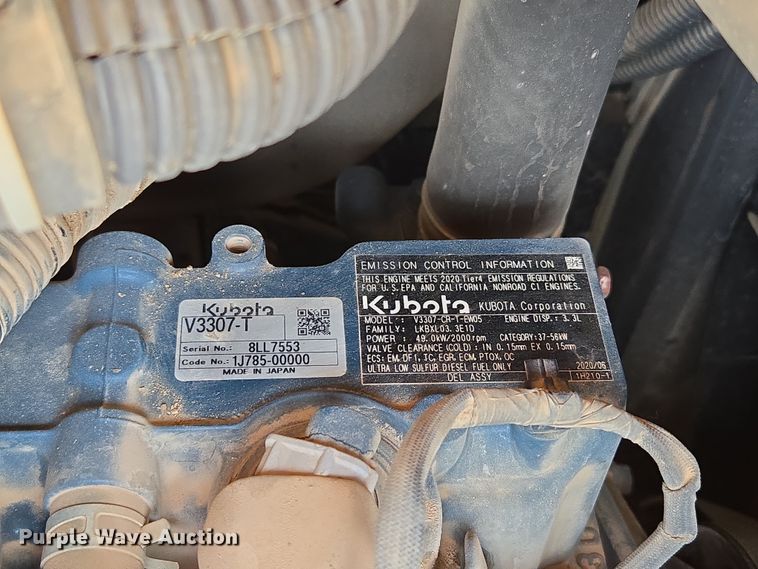 image for item DP6251 2020 Kubota KX080-4S2 mini excavator