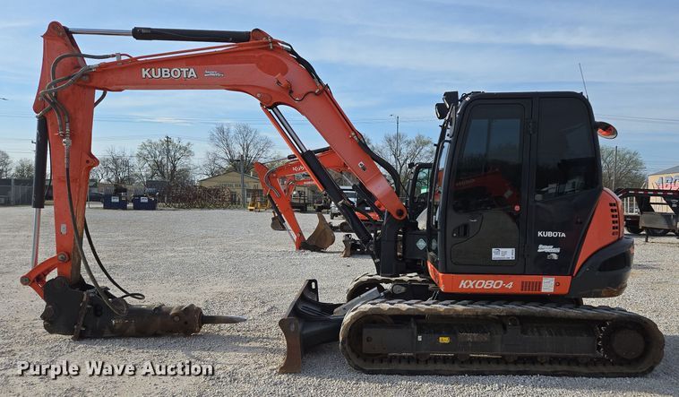 image for item DP6252 2017 Kubota KX080-4 mini excavator