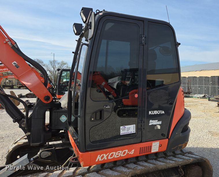 image for item DP6252 2017 Kubota KX080-4 mini excavator