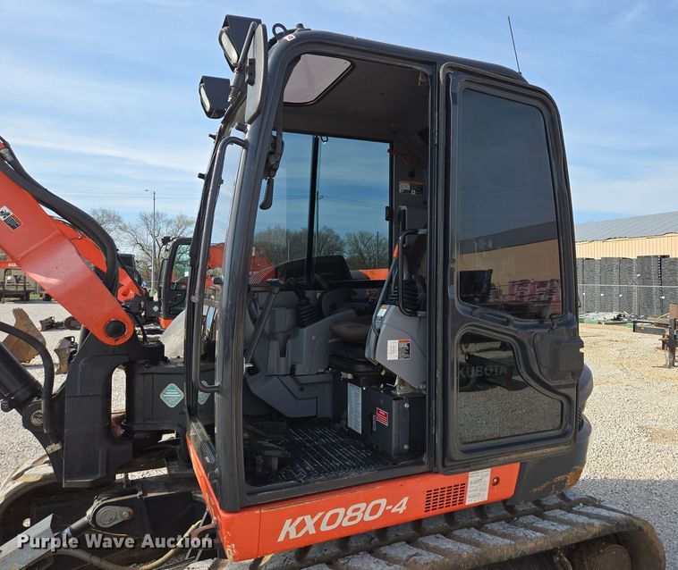 image for item DP6252 2017 Kubota KX080-4 mini excavator