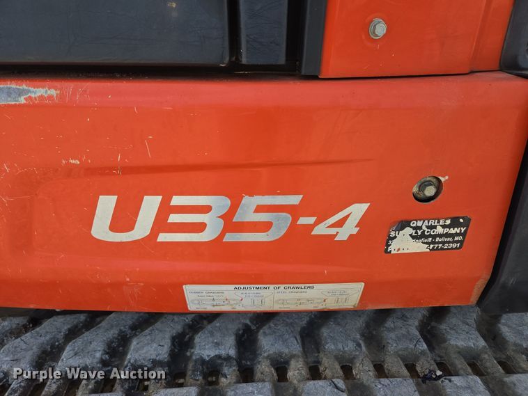 image for item DP6253 2020 Kubota U35-4 mini excavator