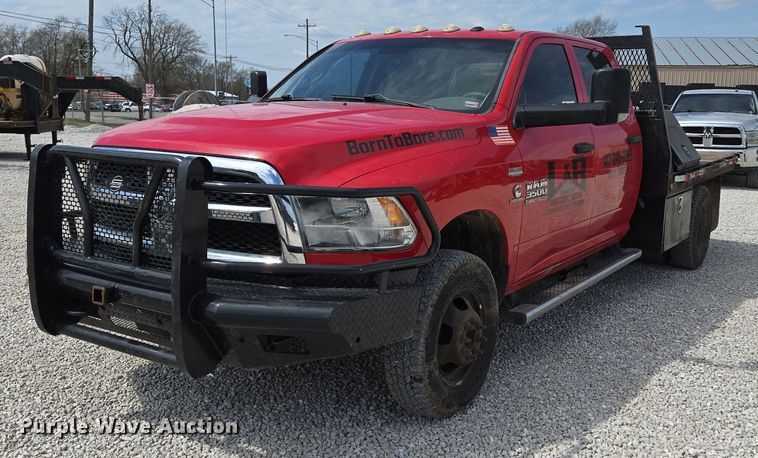 image for item DP6254 2016 Dodge Ram 3500 Crew Cab flatbed pickup truck