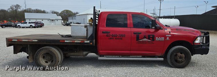 image for item DP6254 2016 Dodge Ram 3500 Crew Cab flatbed pickup truck