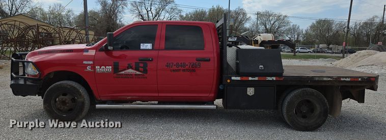 image for item DP6254 2016 Dodge Ram 3500 Crew Cab flatbed pickup truck