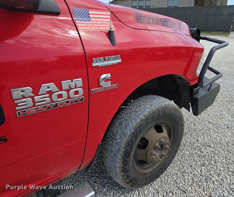 image for item DP6254 2016 Dodge Ram 3500 Crew Cab flatbed pickup truck