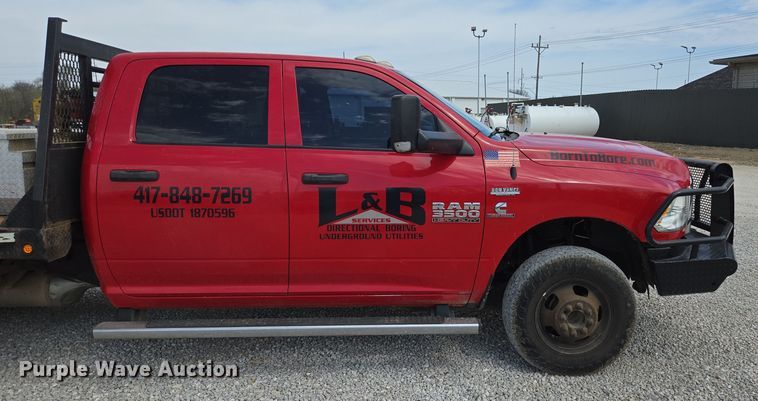 image for item DP6254 2016 Dodge Ram 3500 Crew Cab flatbed pickup truck